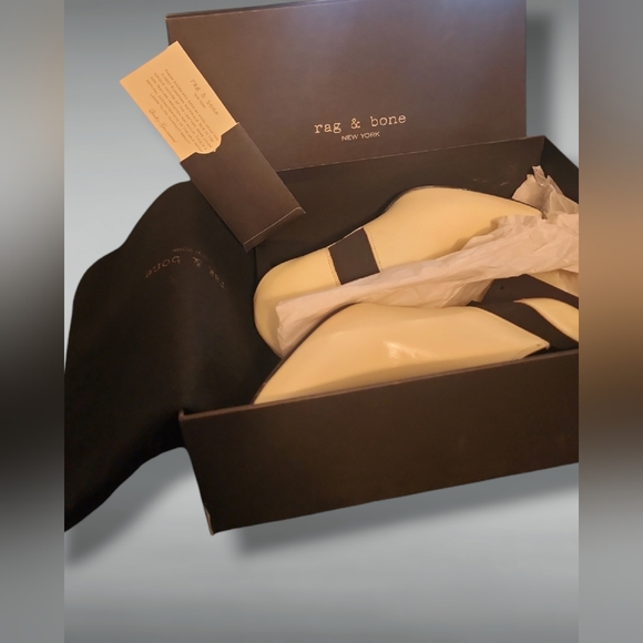 New $475 Rag & Bone Beha Chelsea Booties In Antique White Size: 36.5(US 6.5) - Picture 2 of 11